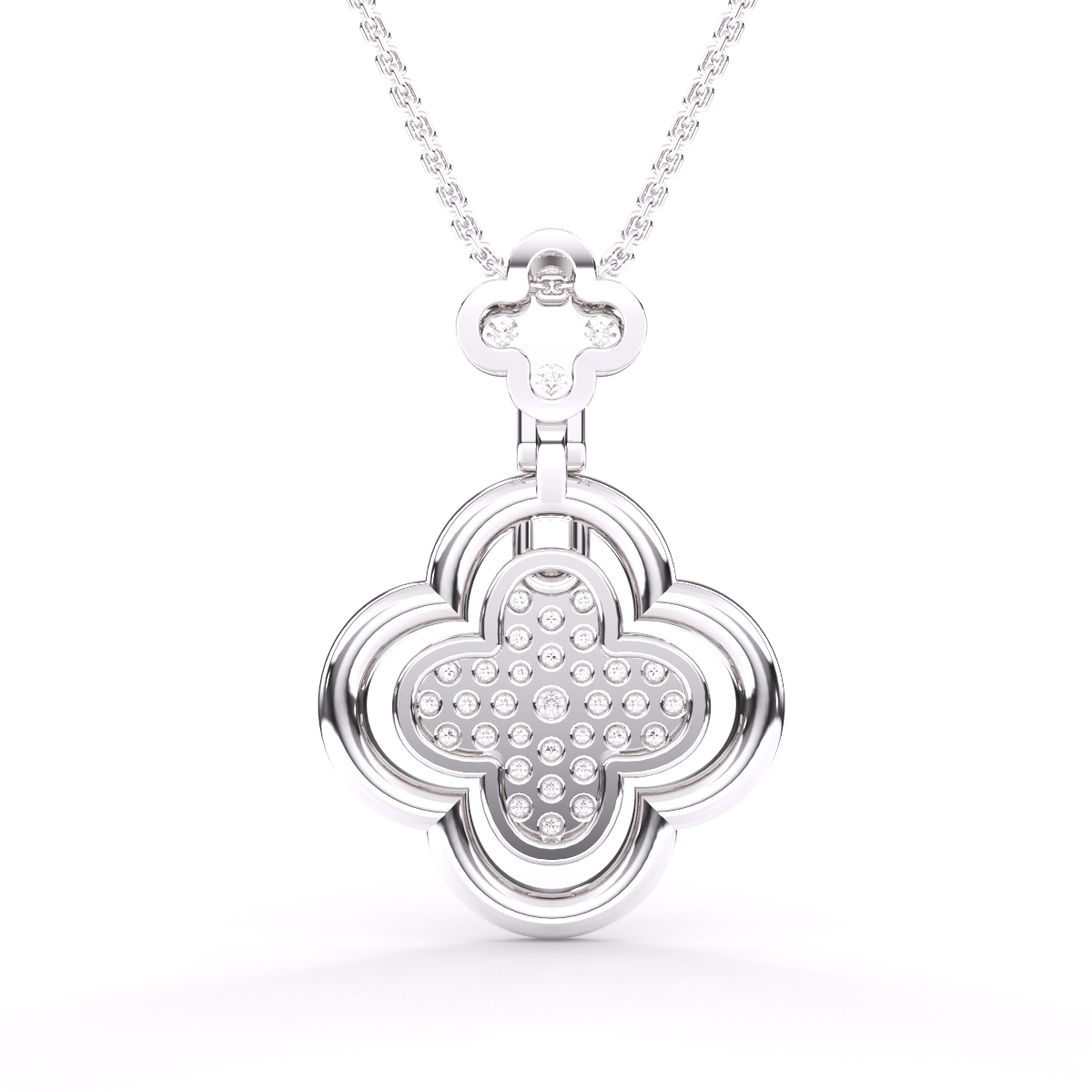 Fancy Lab Grown Diamond Gril Pendant